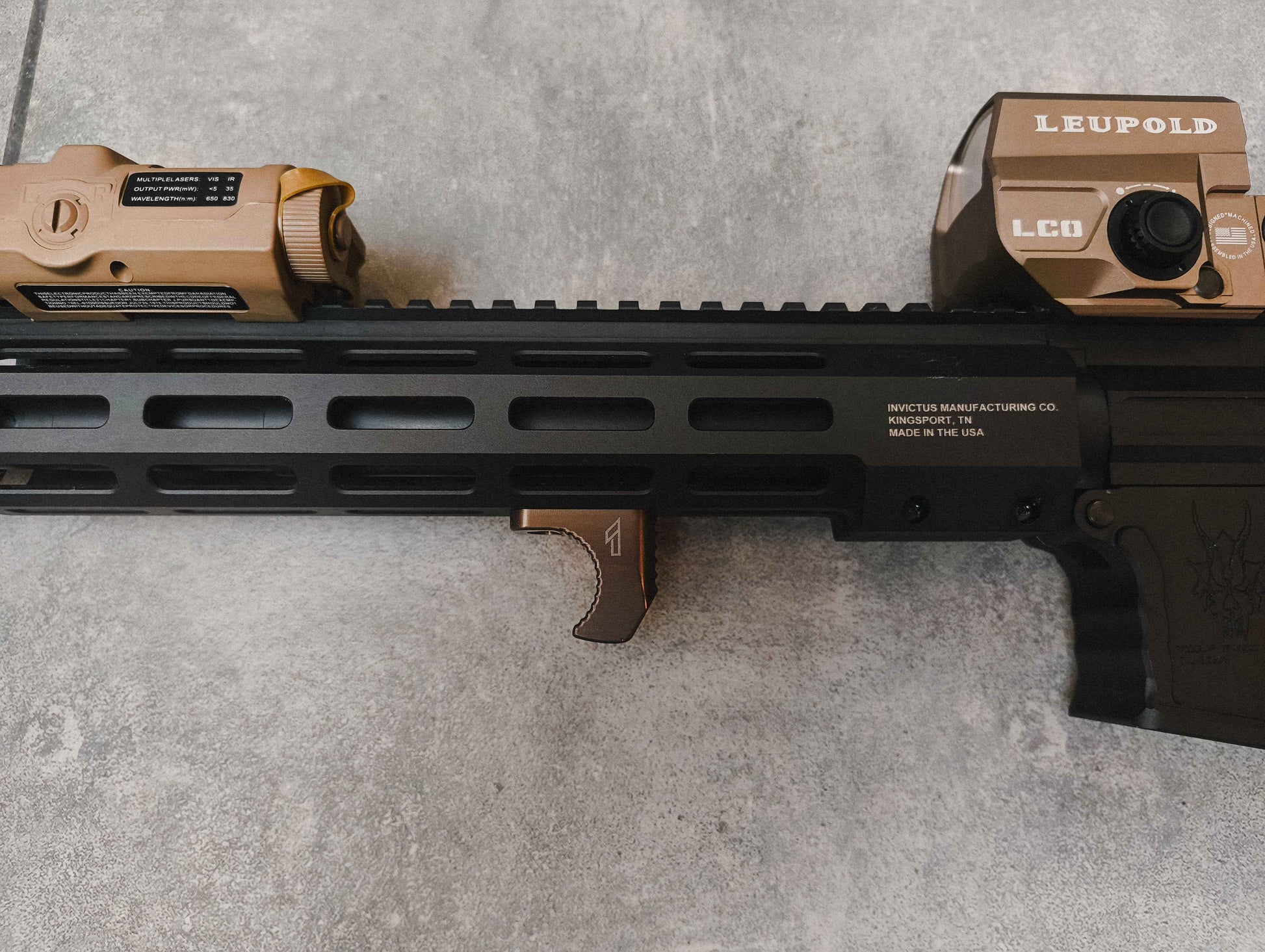 AR15 M-LOK Handstop UBERSTOP 1 von TIER1ONE – 6061 T6 Aluminium, harteloxiert